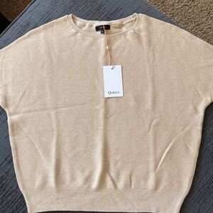 Quince Women's Beige Crew Neck Sweater NWT